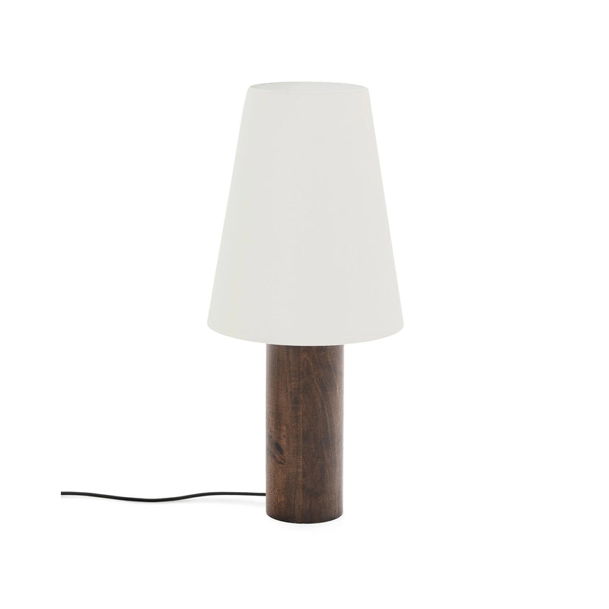 Stehlampe Marga aus massivem Gummibaumholz mit dunklem Finish von Kave Home – Bild 1