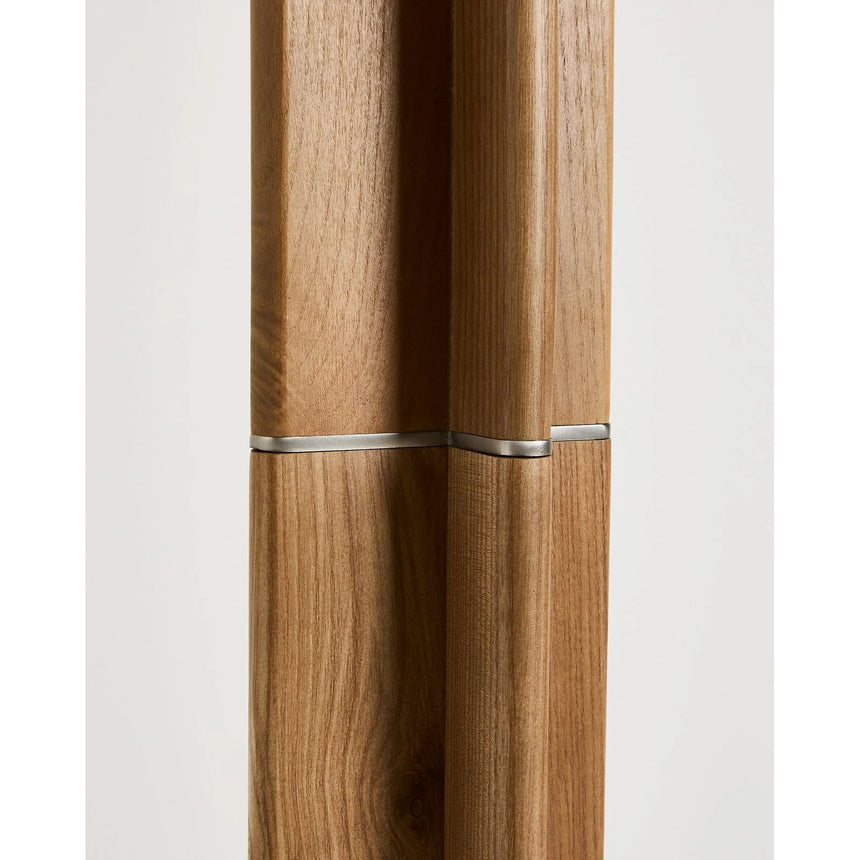 Stehlampe Niani aus Kautschukholz mit Finish in Naturton und elfenbeinfarbenem Baumwollschirm von Kave Home – Bild 5