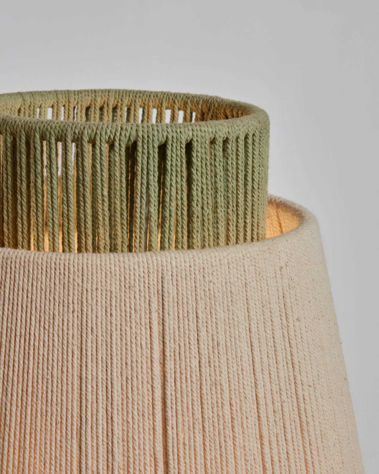 Stehlampe Yuvia aus Baumwolle mit Finish in Beige und Blau von Kave Home – Produktbild 2