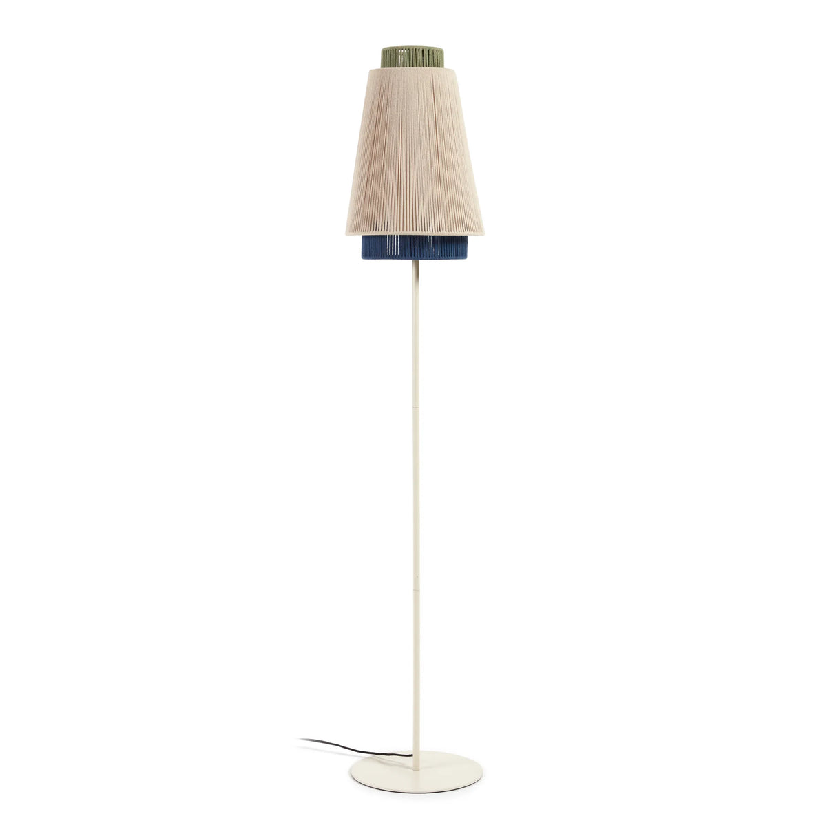 Stehlampe Yuvia aus Baumwolle mit Finish in Beige und Blau von Kave Home – Produktbild 6