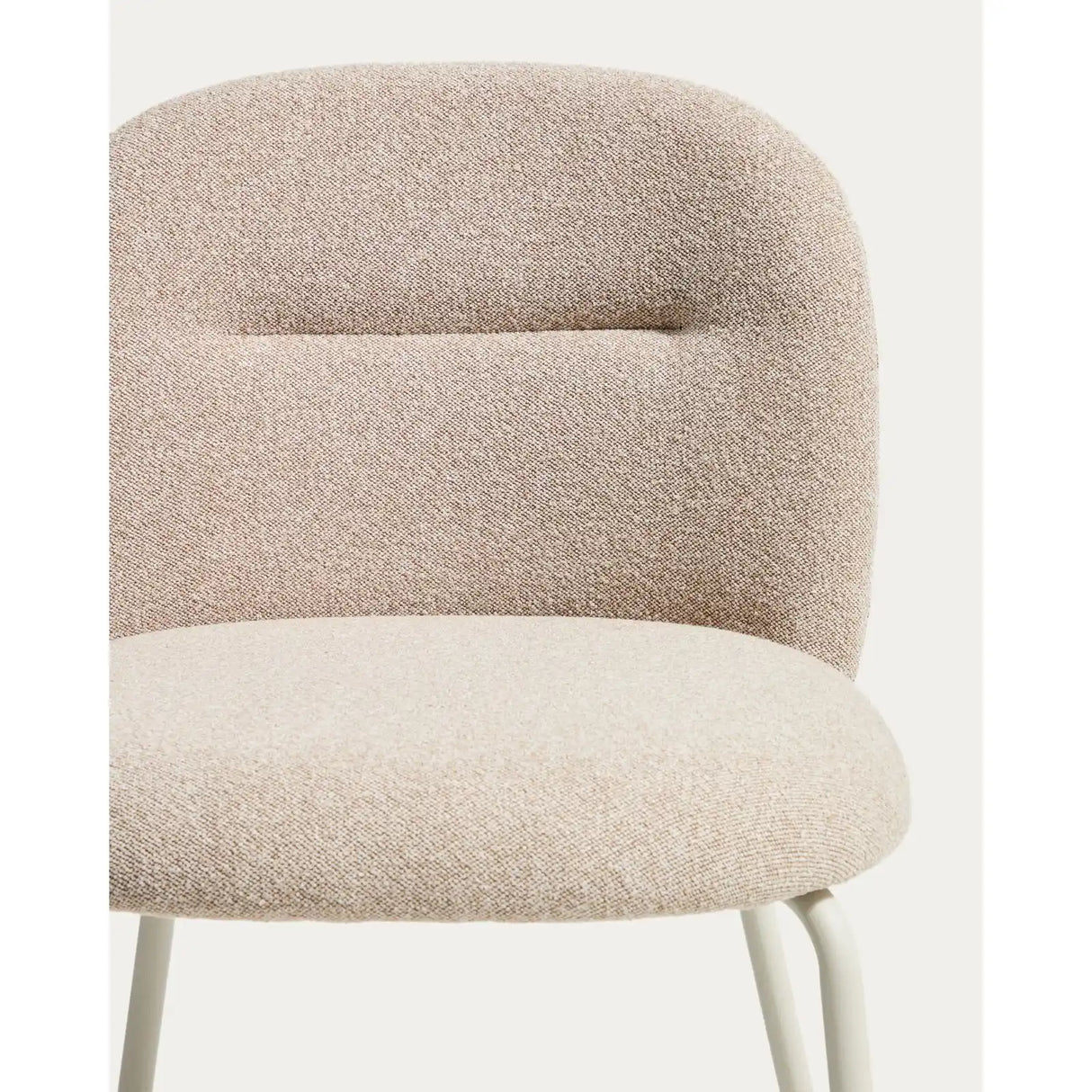 Stuhl Arino mit beiger Chenille und beigen Metallbeinen von Kave Home – Bild 9