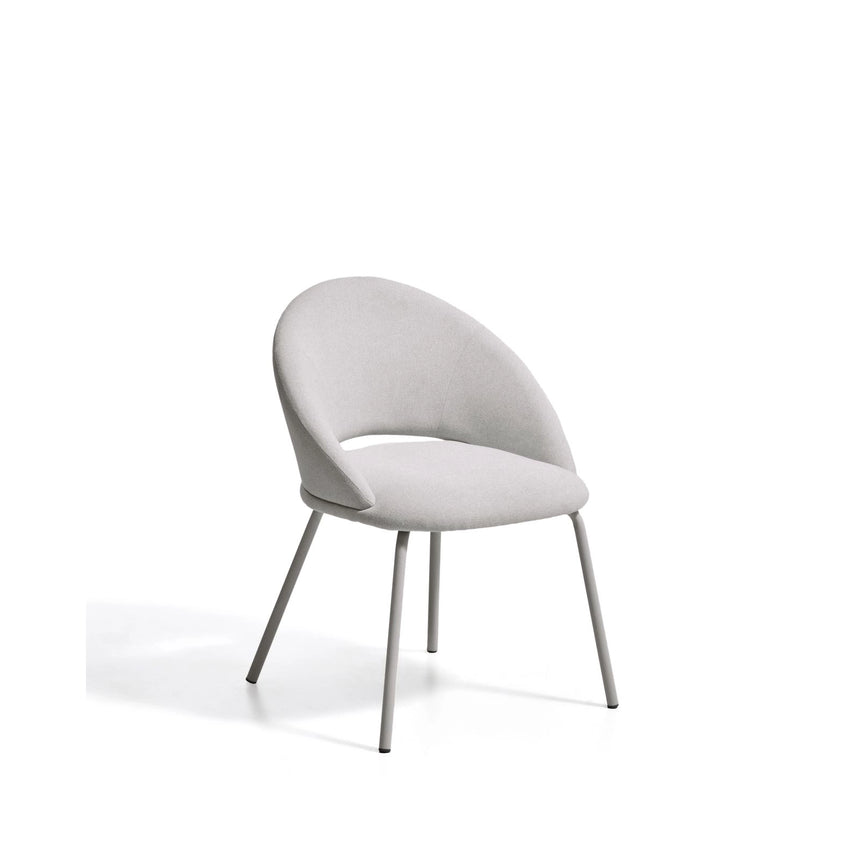 Stuhl Bonali mit grauer Chenille und Beinen aus grauem Metall, FSC Mix Credit von Kave Home – Bild 1