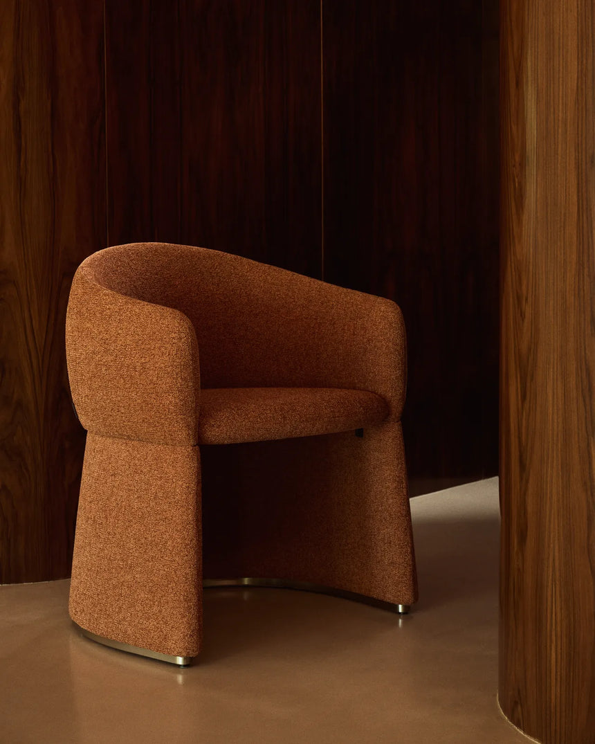 Stuhl Bosca mit terrakottafarbener Chenille von Kave Home – Bild 2