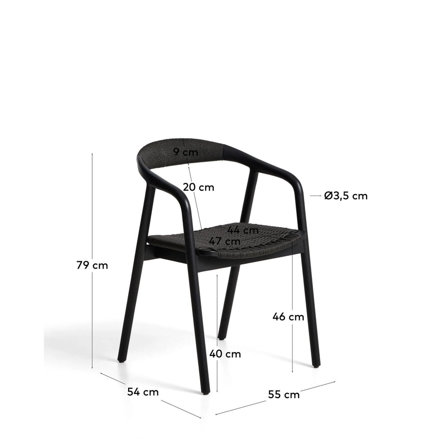 Stuhl Derile aus massivem Eichenholz mit Finish und Papierseil FSC 100% von Kave Home – Bild 5