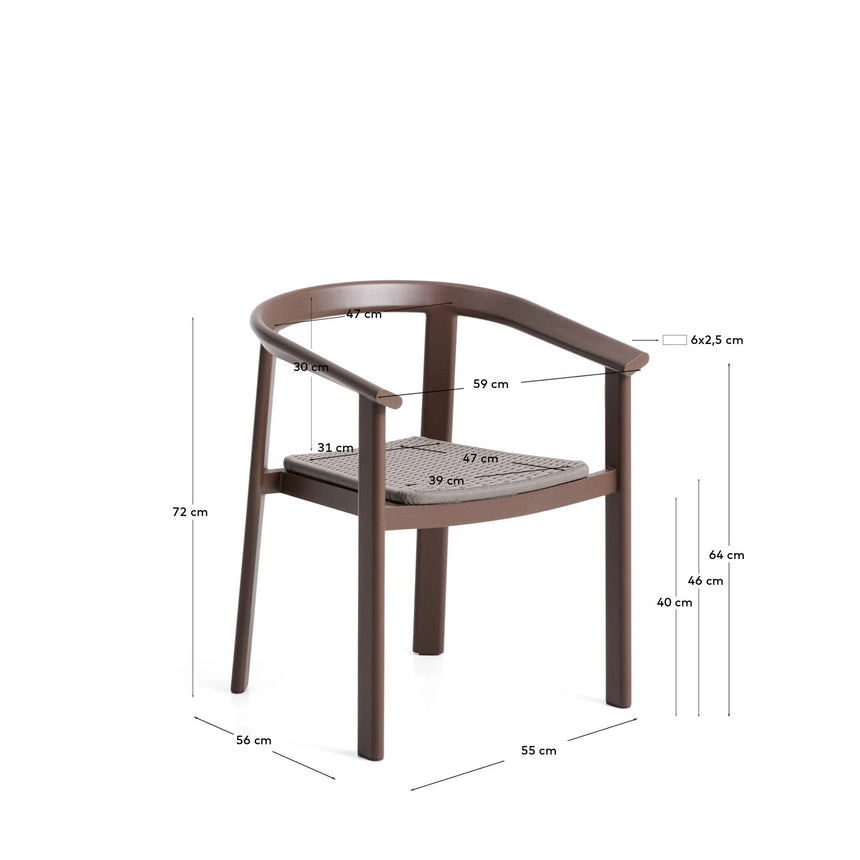 Stuhl Erice aus Aluminium und Seil von Kave Home – Bild 4