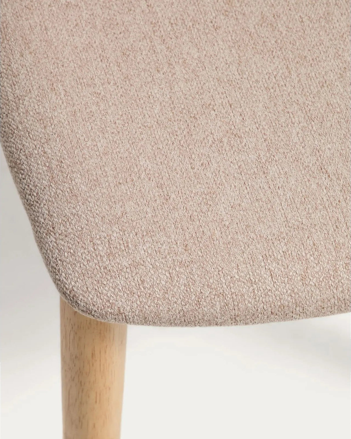 Stuhl Evera aus Eichenfurnier mit naturfarbenem Finish und beiger Chenille von Kave Home – Bild 8