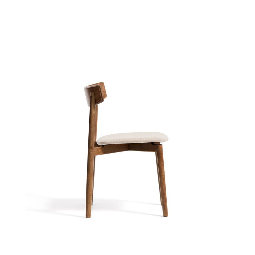 Stuhl Evera aus Eichenfurnier mit verschiedenen Finishes und Chenille von Kave Home – Bild 3