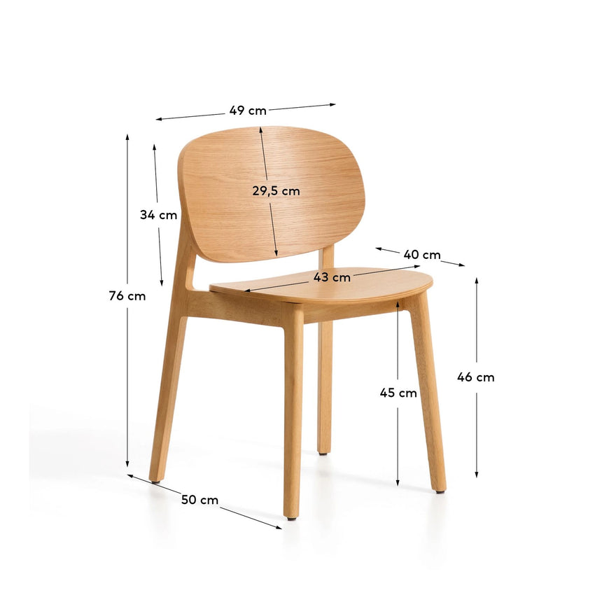 Stuhl Ludara aus Eichenfurnier von Kave Home – Bild 3