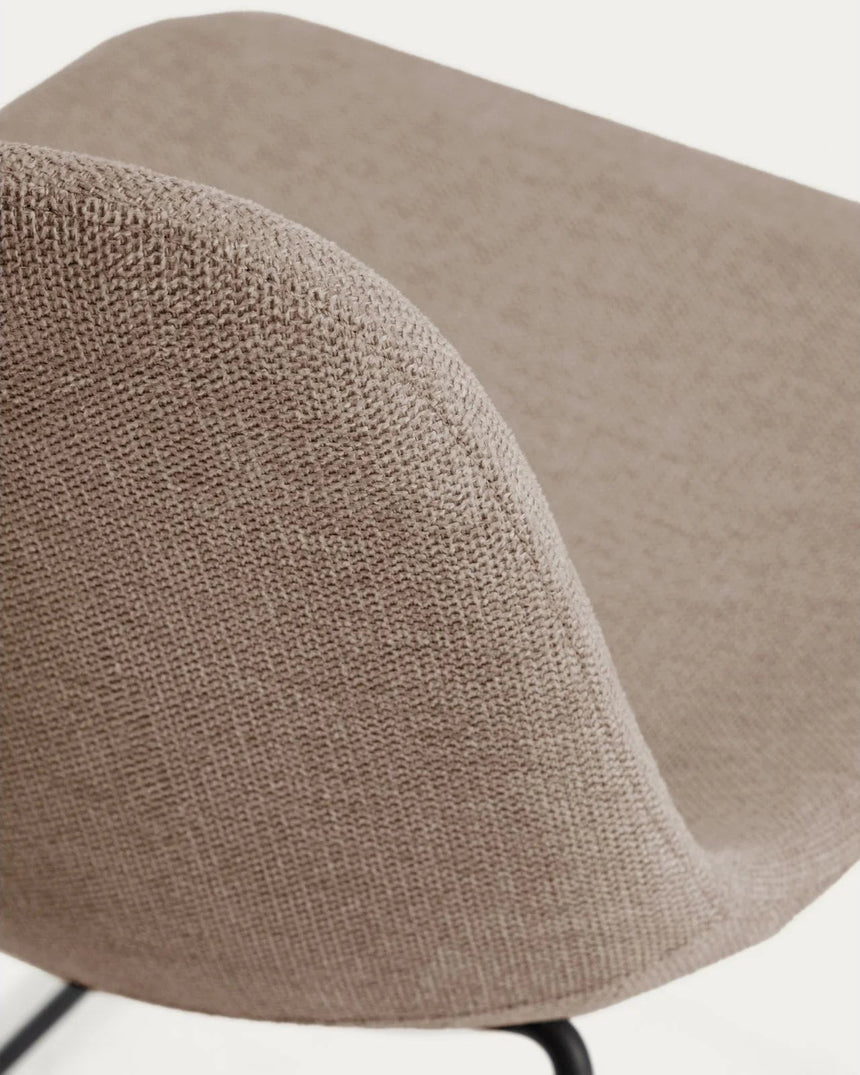 Stuhl Zahara mit brauner Chenille und Stahlbeinen mit schwarzem Finish, FSC 100 % von Kave Home – Bild 9