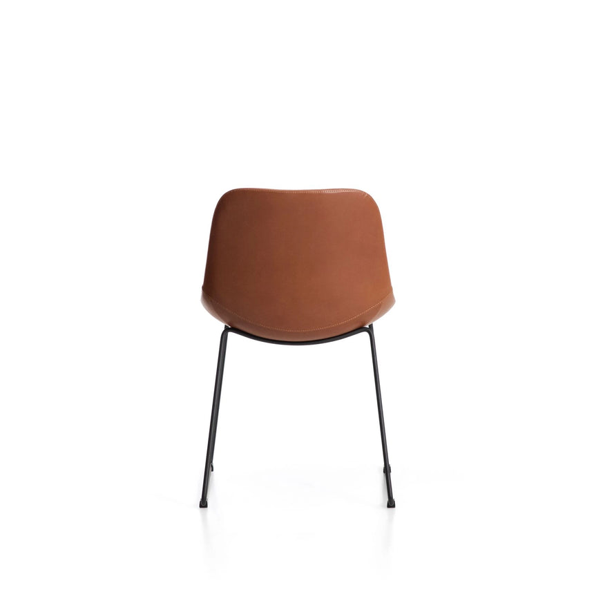 Stuhl Zahara ohne und mit Chenillebezug und Stahlbeinen mit schwarzem Finish, FSC 100 % von Kave Home – Bild 6