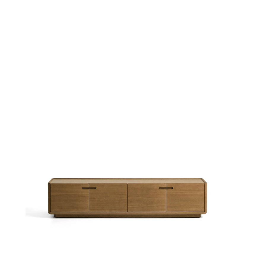 TV-Möbel Arelida aus Furnier sowie Massivholz aus Eiche mit hellbraunem Finish 200 x 44 cm von Kave Home – Bild 1