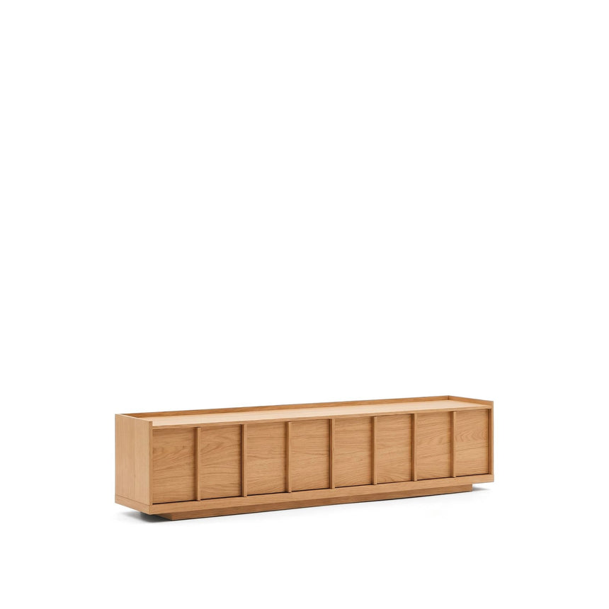 TV-Möbel Onix aus Eichenfurnier mit Naturton-Finish 200 x 45 cm FSC Mix Credit von Kave Home – Bild 3