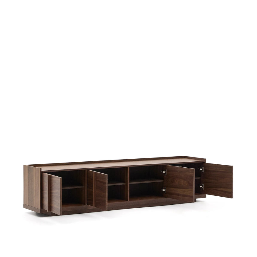 TV-Möbel Onix aus Walnussfurnier mit dunklem Finish 200 x 45 cm FSC Mix Credit von Kave Home – Produktbild 11