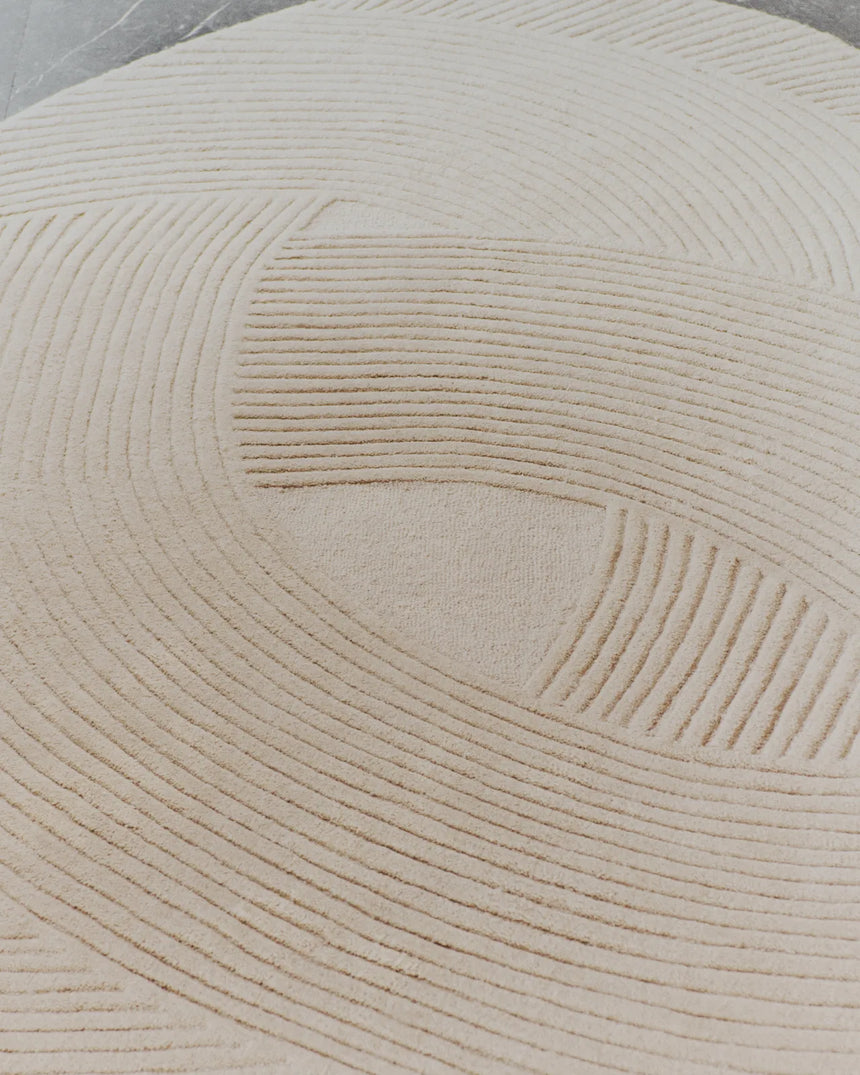 Teppich Domm aus Wolle beige Ø 200 cm von Kave Home – Bild 2