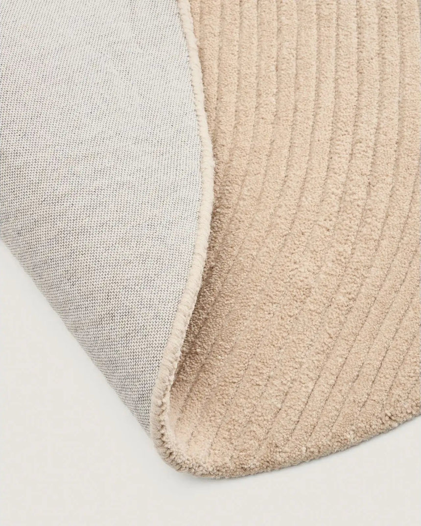 Teppich Domm aus Wolle beige Ø 200 cm von Kave Home – Bild 6