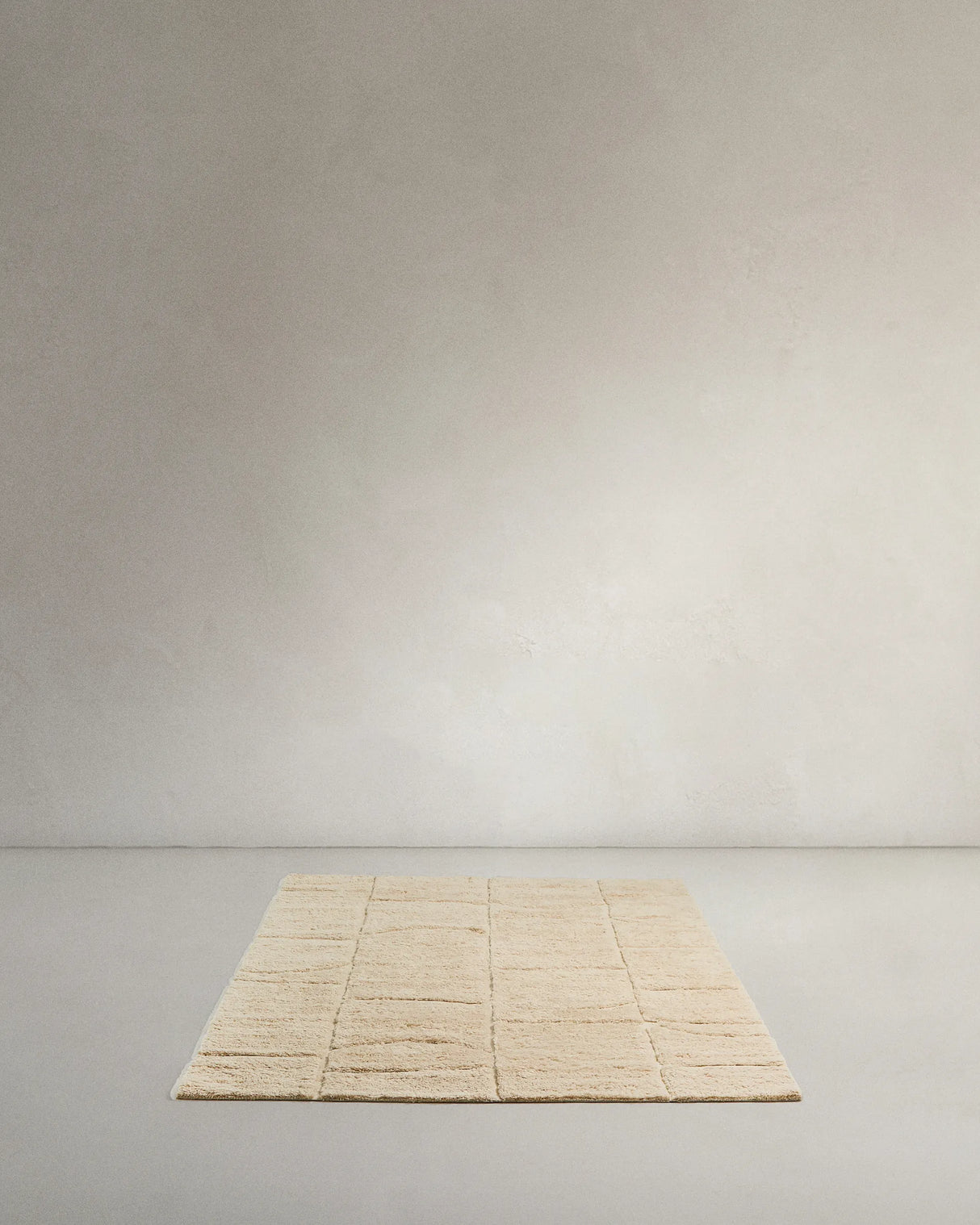 Teppich Nak Jacquard aus Wolle ecru 200 x 300 cm von Kave Home – Produktbild 1