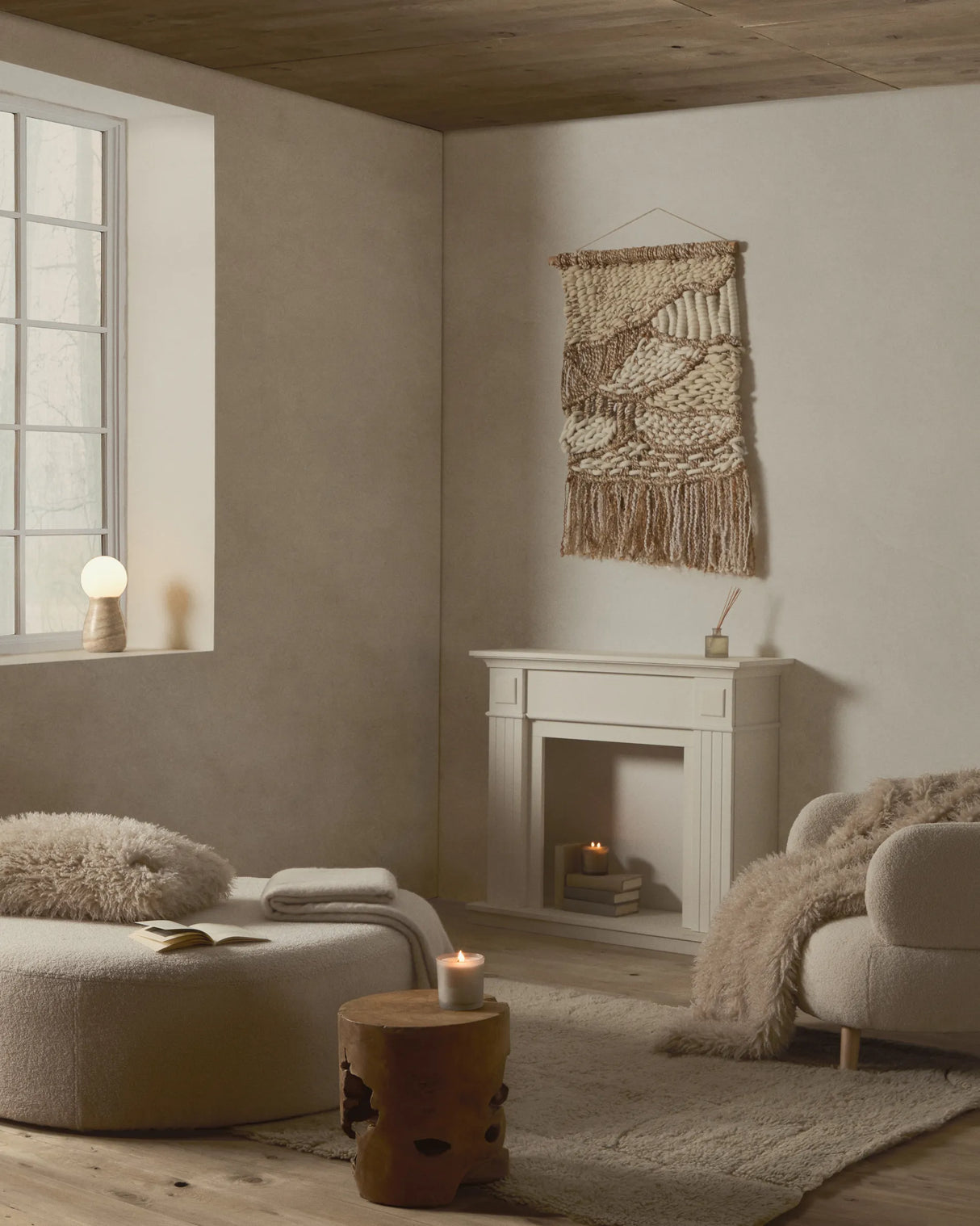 Teppich Nak Jacquard aus Wolle ecru 200 x 300 cm von Kave Home – Produktbild 4