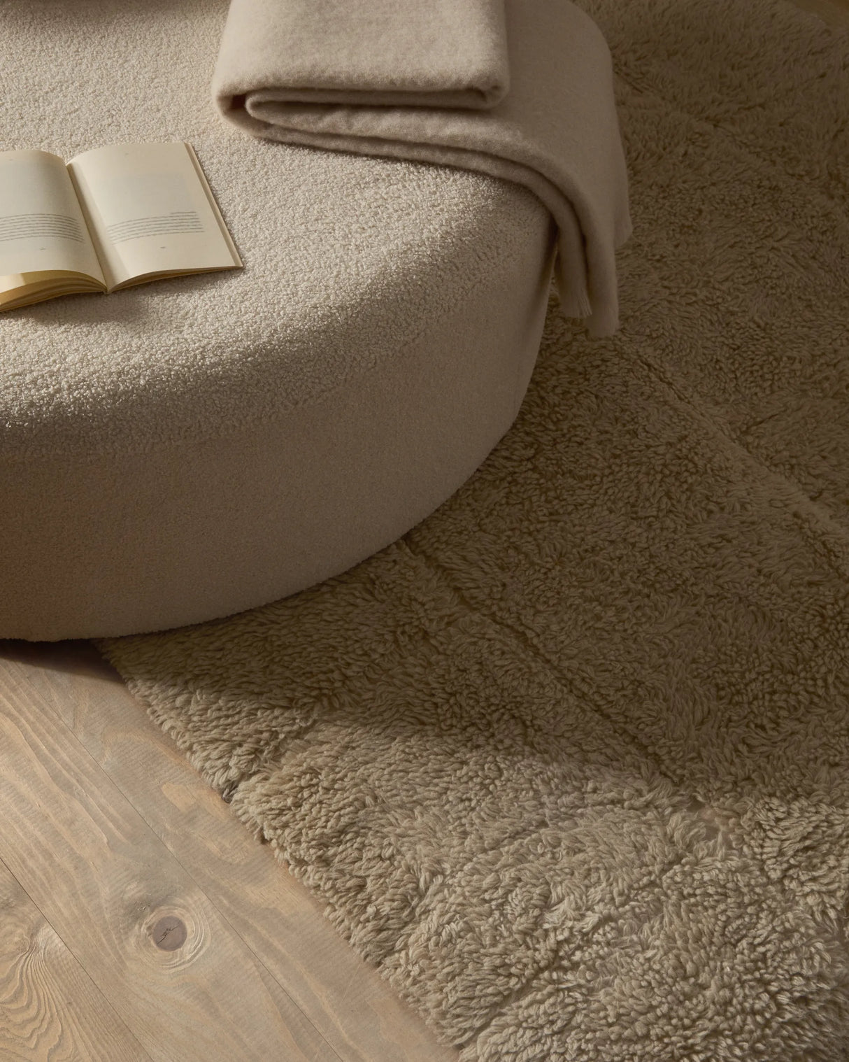 Teppich Nak Jacquard aus Wolle ecru 200 x 300 cm von Kave Home – Produktbild 5