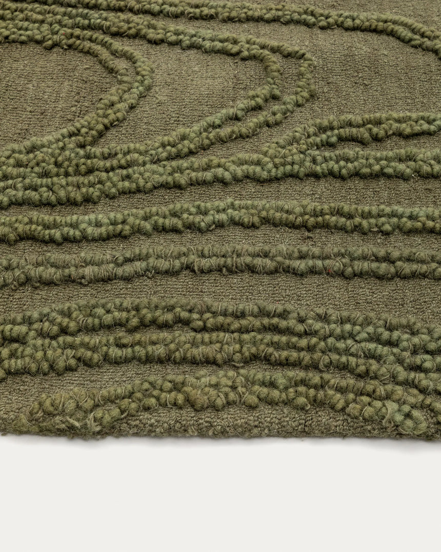 Teppich Veiza aus Wolle grün 160 x 230 cm von Kave Home – Produktbild 1