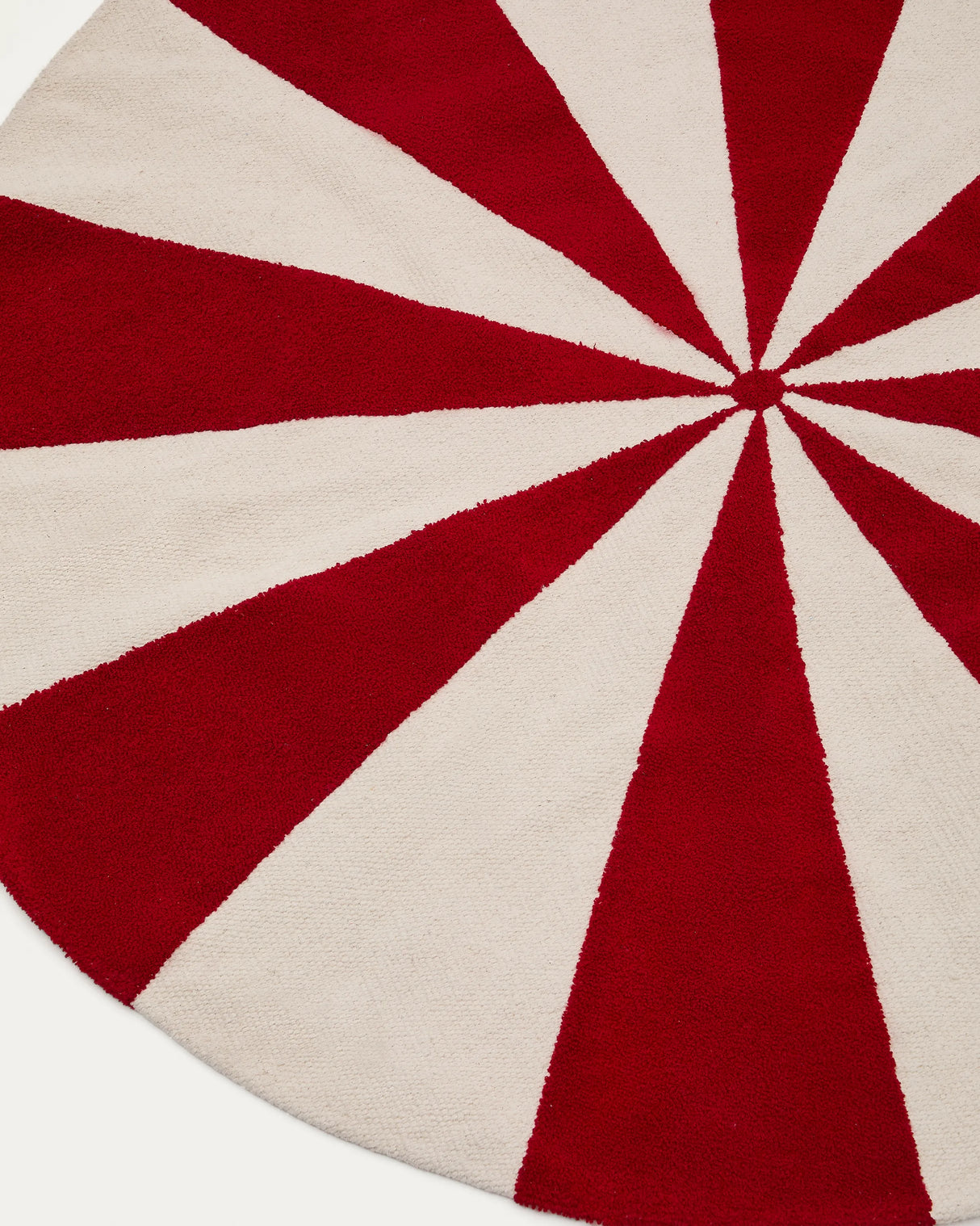 Teppich Wirla 100% Baumwolle beige und rot Ø 100 cm von Kave Home – Produktbild 7