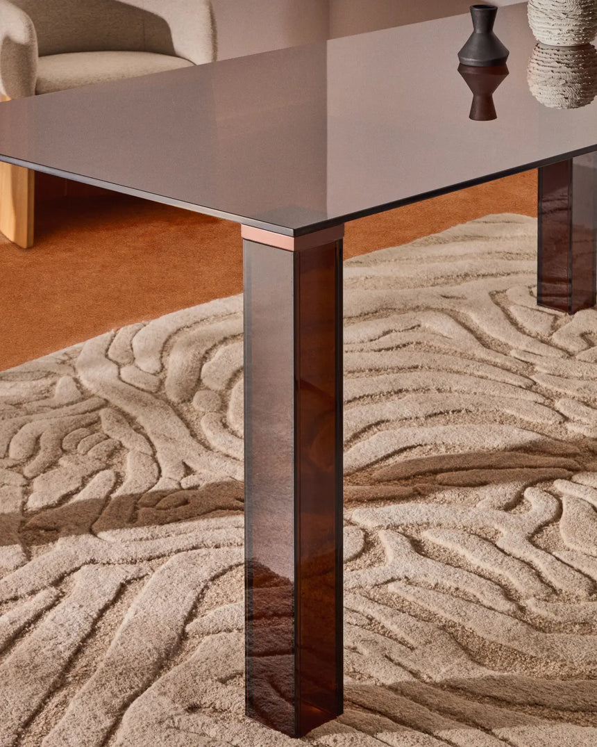Tisch Adularia aus braunem Einscheiben-Sicherheitsglas, 160 x 90 cm von Kave Home – Bild 2