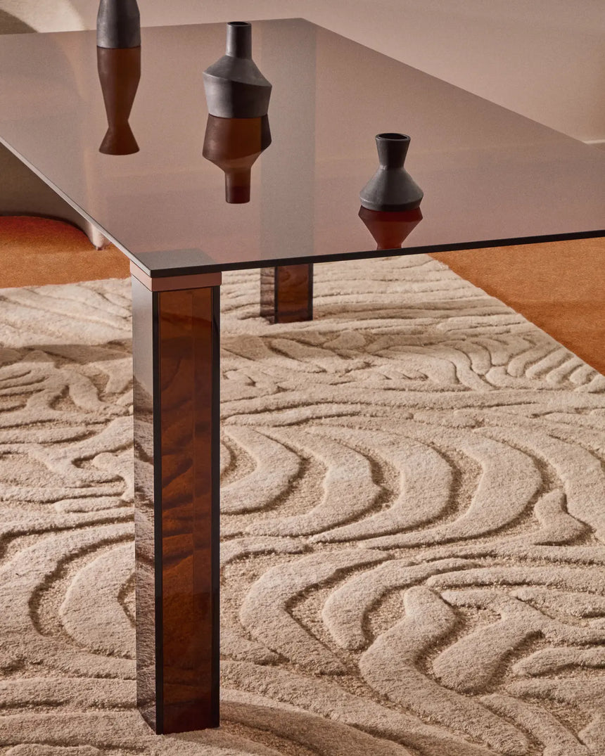 Tisch Adularia aus braunem Einscheiben-Sicherheitsglas, 160 x 90 cm von Kave Home – Bild 3