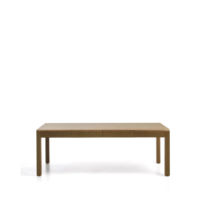 Tisch Arelida aus Furnier und massivem Eichenholz mit hellbraunem Finish 220 x 100 cm FSC Mix Credit von Kave Home – Bild 1