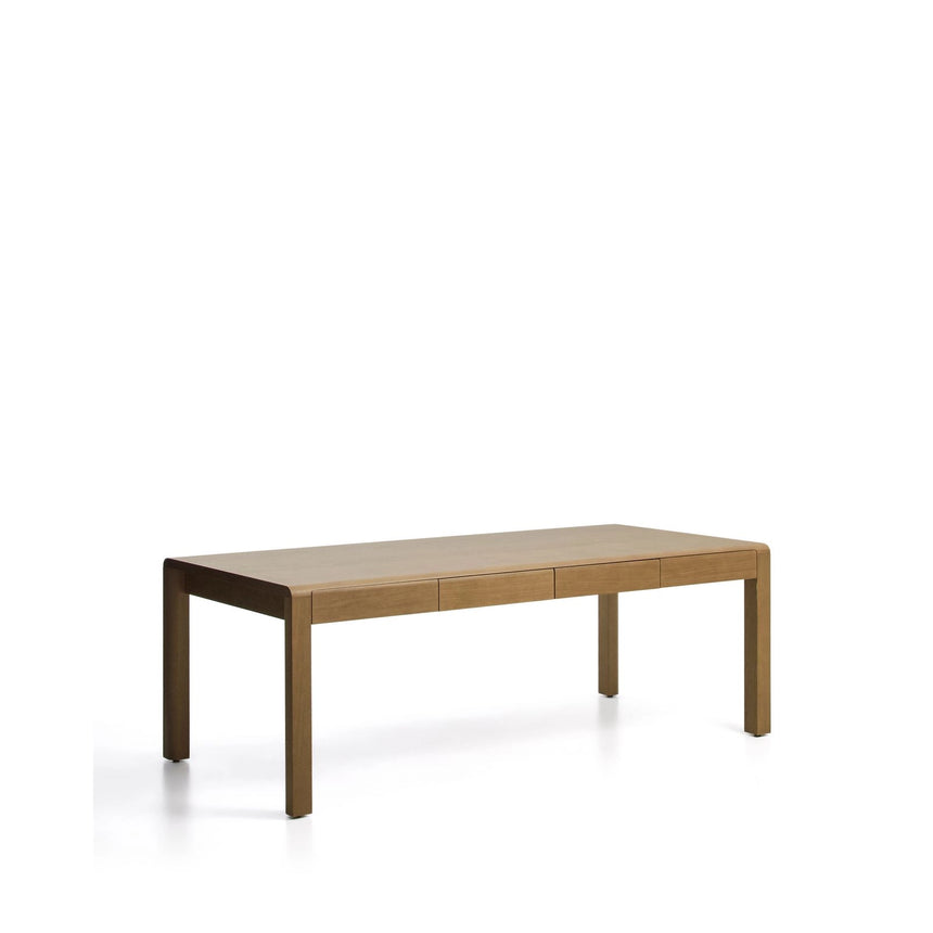 Tisch Arelida aus Furnier und massivem Eichenholz mit hellbraunem Finish 220 x 100 cm FSC Mix Credit von Kave Home – Bild 6
