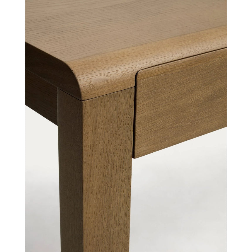 Tisch Arelida aus Furnier und massivem Eichenholz mit hellbraunem Finish 220 x 100 cm FSC Mix Credit von Kave Home – Bild 9