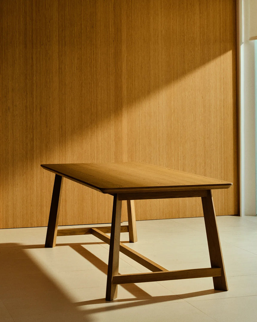 Tisch Idun aus furniertem und massivem Eichenholz mit Finish in natürlichem Farbton FSC Mix Credit 220 x 100 cm von Kave Home – Bild 2