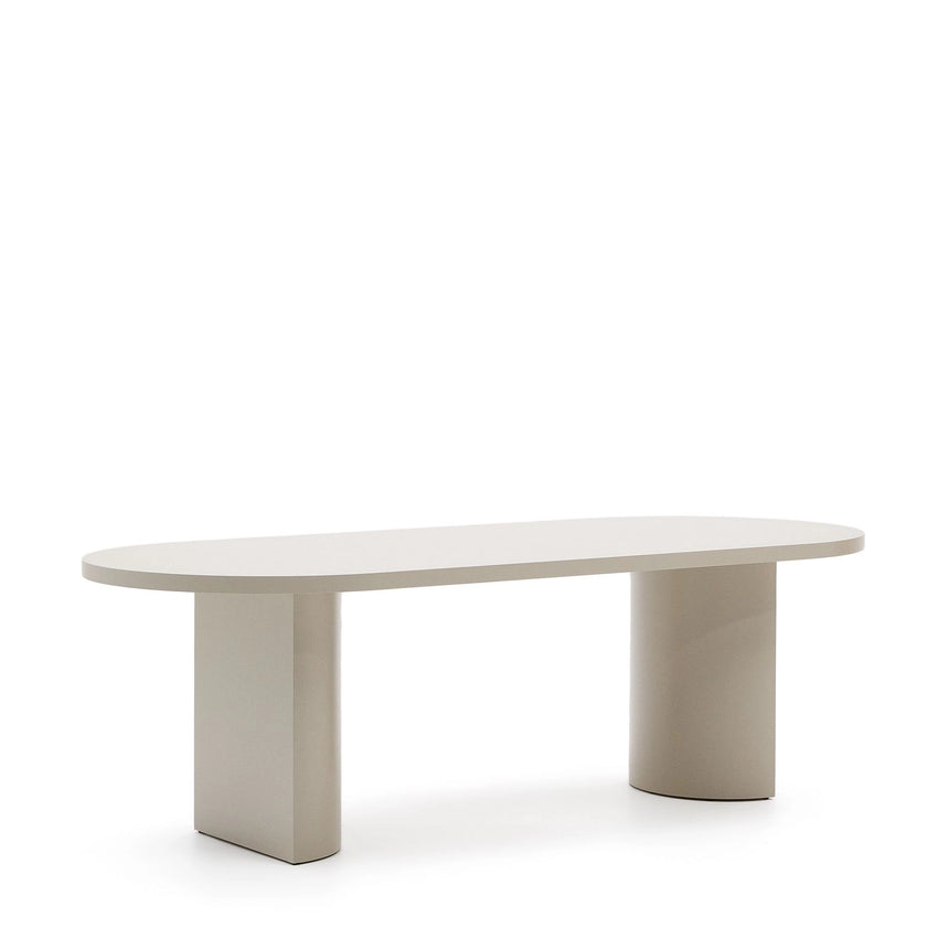 Tisch Nealy aus lackiertem MDF mit eierschalfarbenem Finish 240 x 100 cm von Kave Home – Bild 8