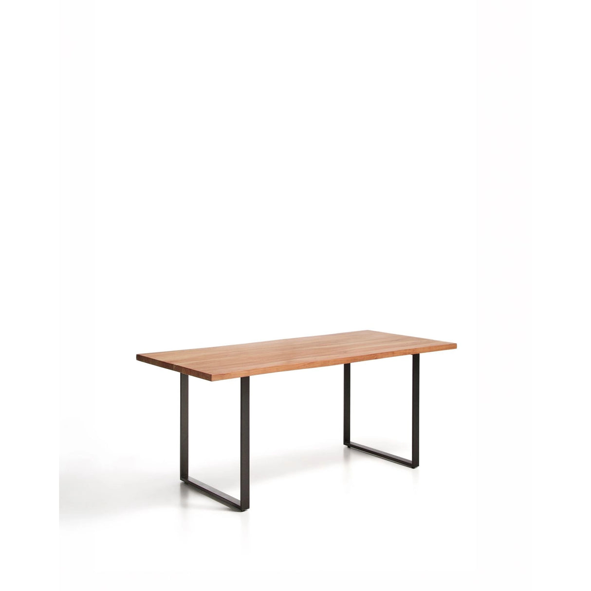 Tisch Uxue aus massivem Akazienholz mit Beinen aus schwarzem Stahl 160 x 90 cm von Kave Home – Bild 3