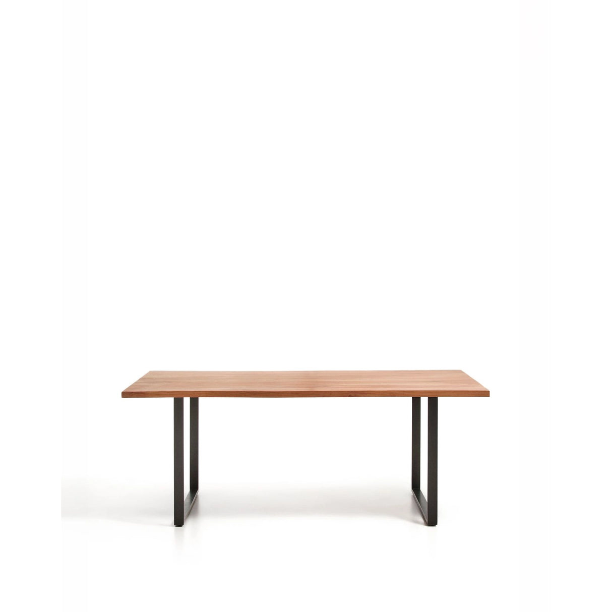 Tisch Uxue aus massivem Akazienholz mit Beinen aus schwarzem Stahl 180 x 90 cm von Kave Home – Bild 1