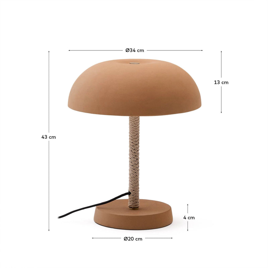 Tischlampe Arinda in Terrakotta von Kave Home – Produktbild 4