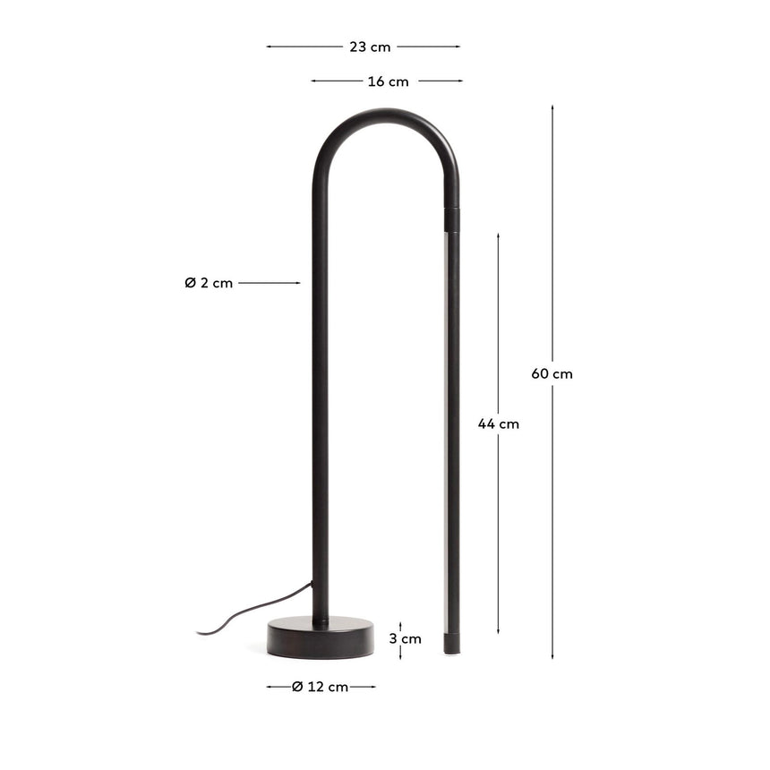 Tischlampe Bow aus schwarzem Aluminium von Kave Home – Bild 3