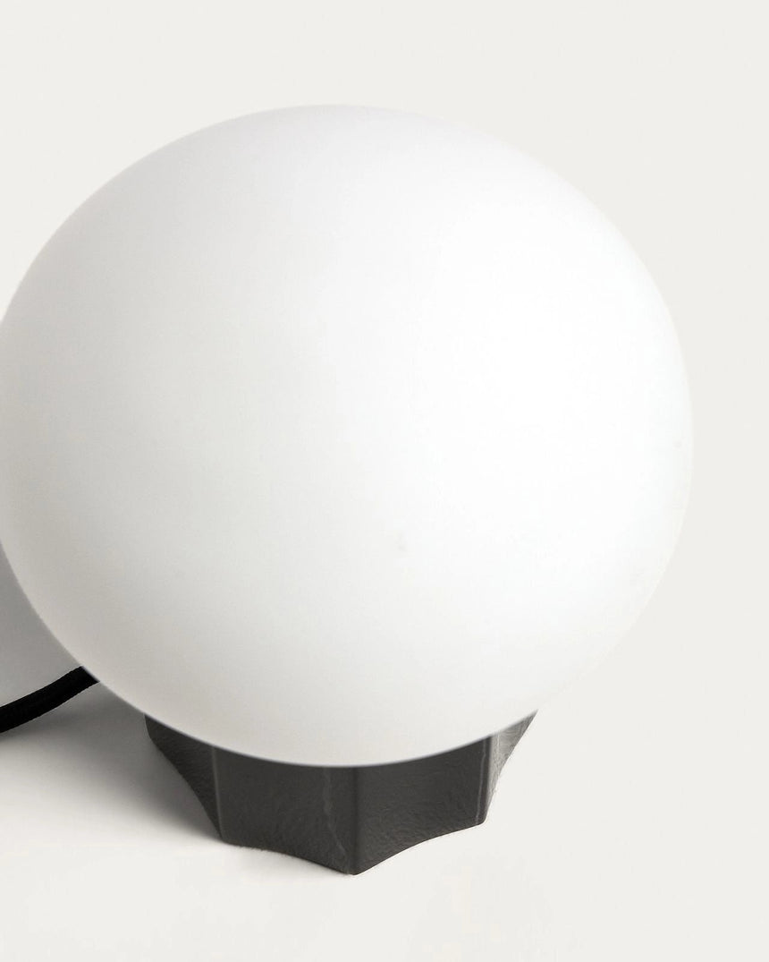Tischlampe Idela aus Rauchglas und schwarzem Marmor Ø 15 cm von Kave Home – Bild 7