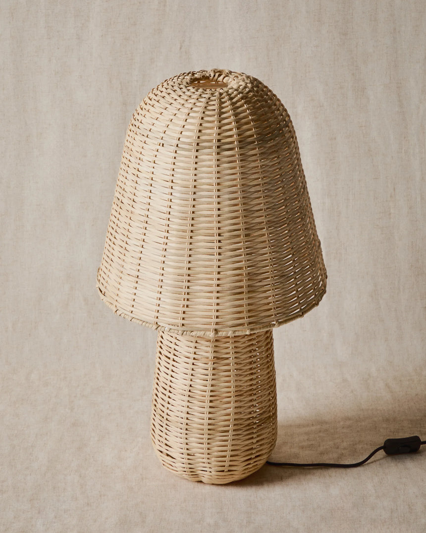 Tischlampe Neuda aus Rattan mit hellem Finish von Kave Home – Produktbild 3