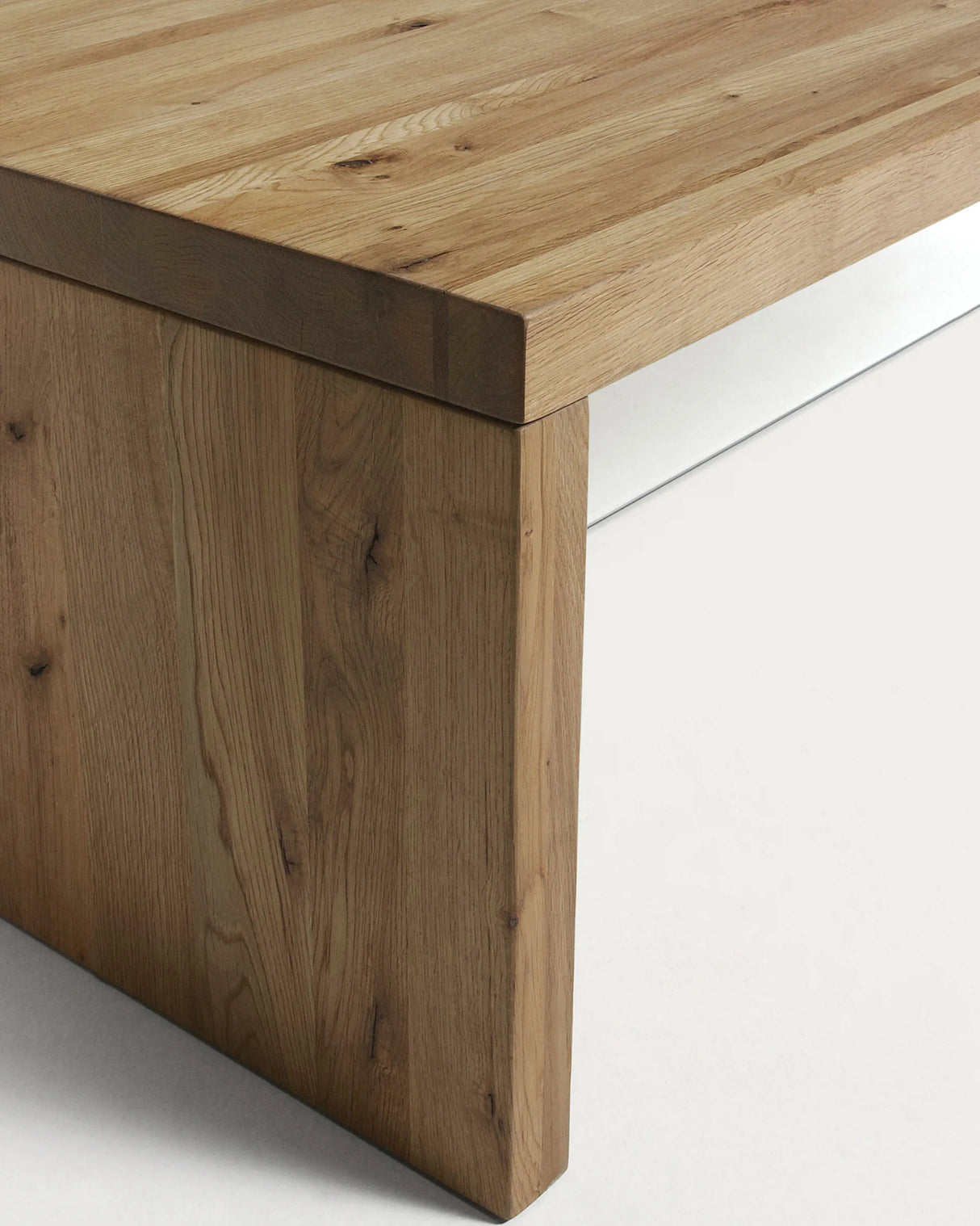 Tulsi Couchtisch aus massiver Eiche und Glas 120 x 70 cm von Kave Home – Produktbild 1