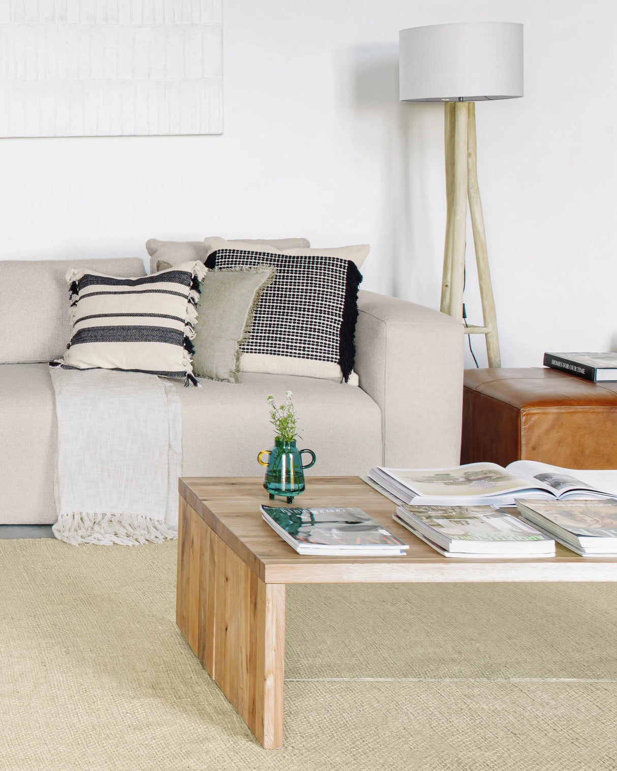 Tulsi Couchtisch aus massiver Eiche und Glas 120 x 70 cm von Kave Home – Produktbild 5