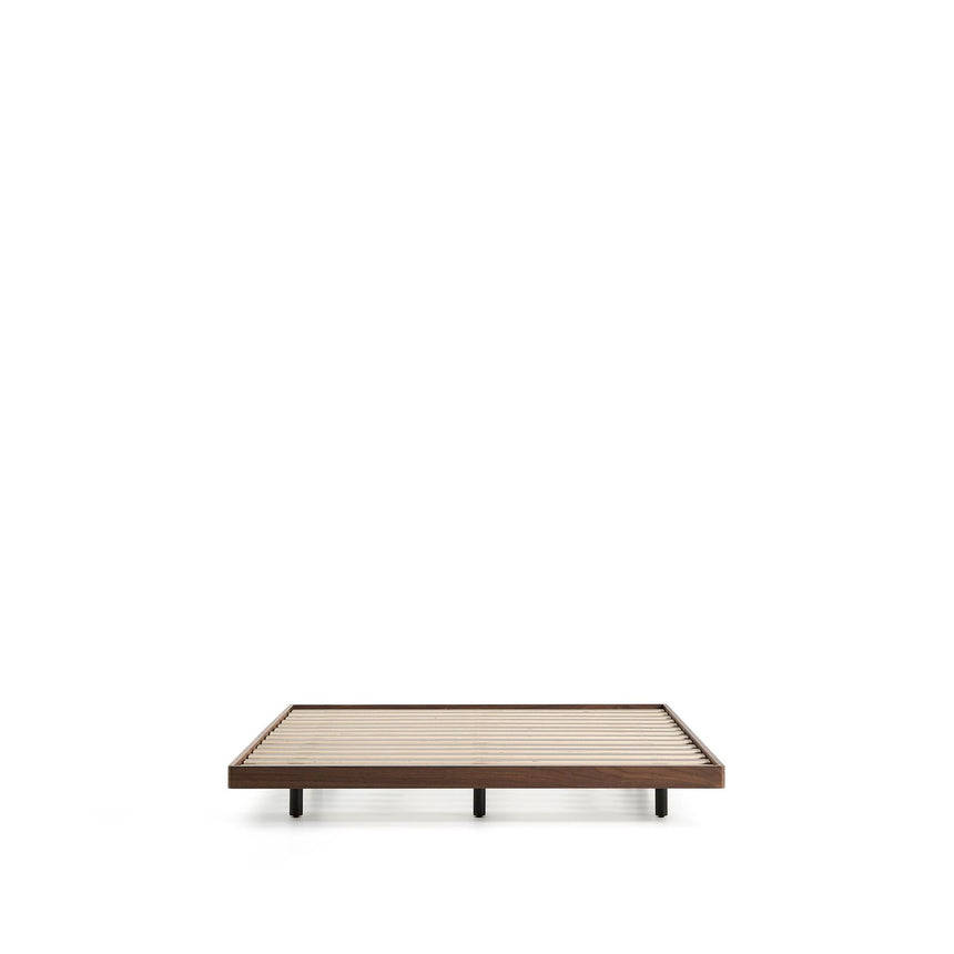 Unterbau Norlen aus Nussbaumfurnier mit dunklem Finish für Matratzen 160 x 200 cm FSC Mix Credit von Kave Home – Produktbild 7