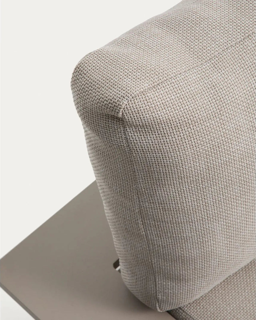 Vathi 3-Sitzer-Sofa aus Aluminium mit linker Chaiselongue in Taupe 250 x 159 cm von Kave Home – Bild 7
