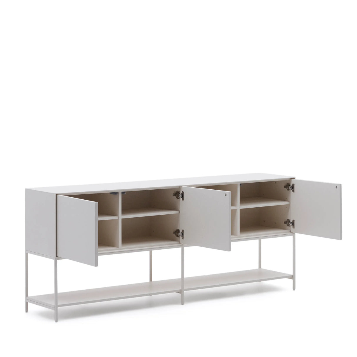 Vedrana Sideboard 3 Türen MDF weiß lackiert 195 x 80 cm von Kave Home – Produktbild 13