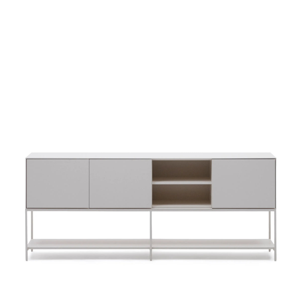 Vedrana Sideboard 3 Türen MDF weiß lackiert 195 x 80 cm von Kave Home – Produktbild 7