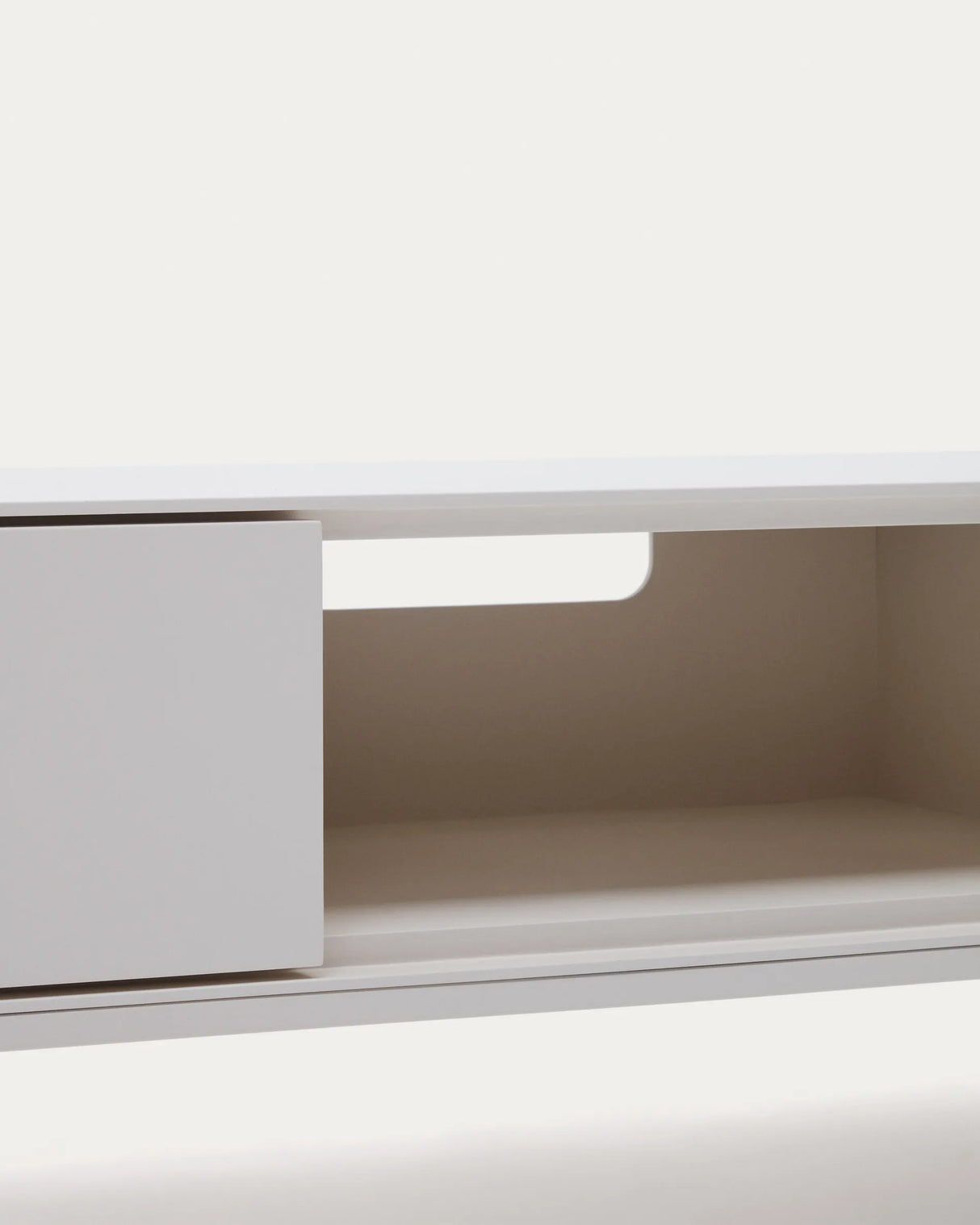 Vedrana TV-Schrank 3 Schubladen MDF weiß lackiert 195 x 35 cm von Kave Home – Produktbild 2