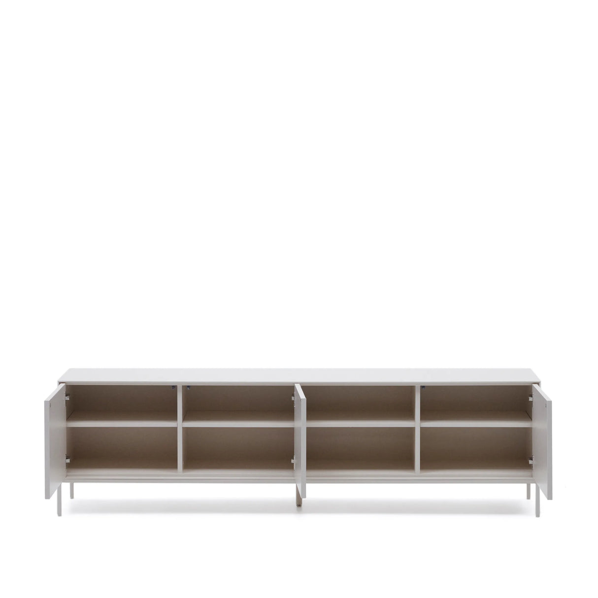Vedrana TV-Schrank 3 Türen MDF weiß lackiert 195 x 55 cm von Kave Home – Produktbild 10