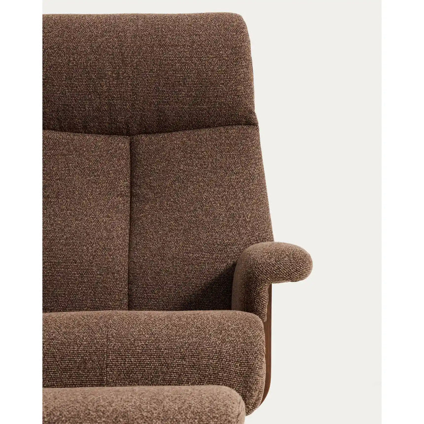 Verstellbarer Drehsessel Toriel mit Fußablage in Microbouclé und mit Beinen aus Aluminium, FSC Mix Credit von Kave Home – Bild 11