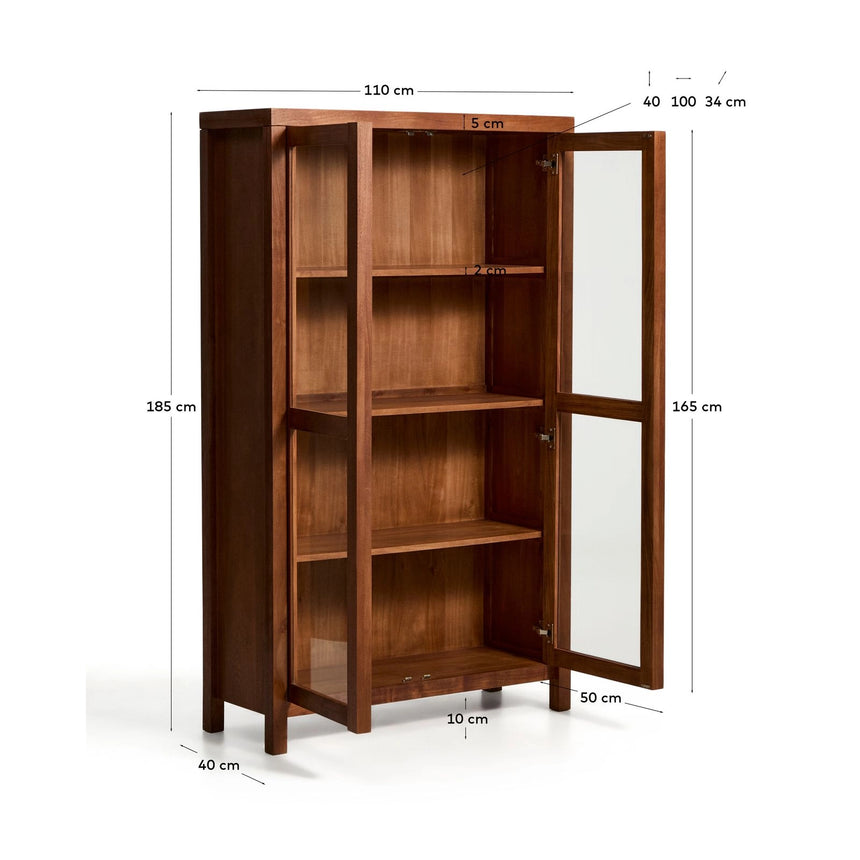 Vitrine Norani aus massivem Akazienholz und Akazienfurnier 110 x 185 cm von Kave Home – Bild 2