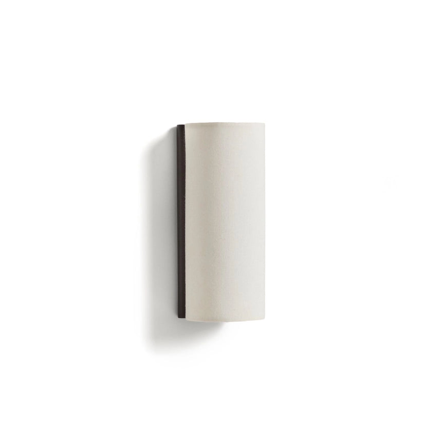 Wandleuchte Umbran aus dunkelbraunem Kautschukholz und Leinen in Beige von Kave Home – Bild 1