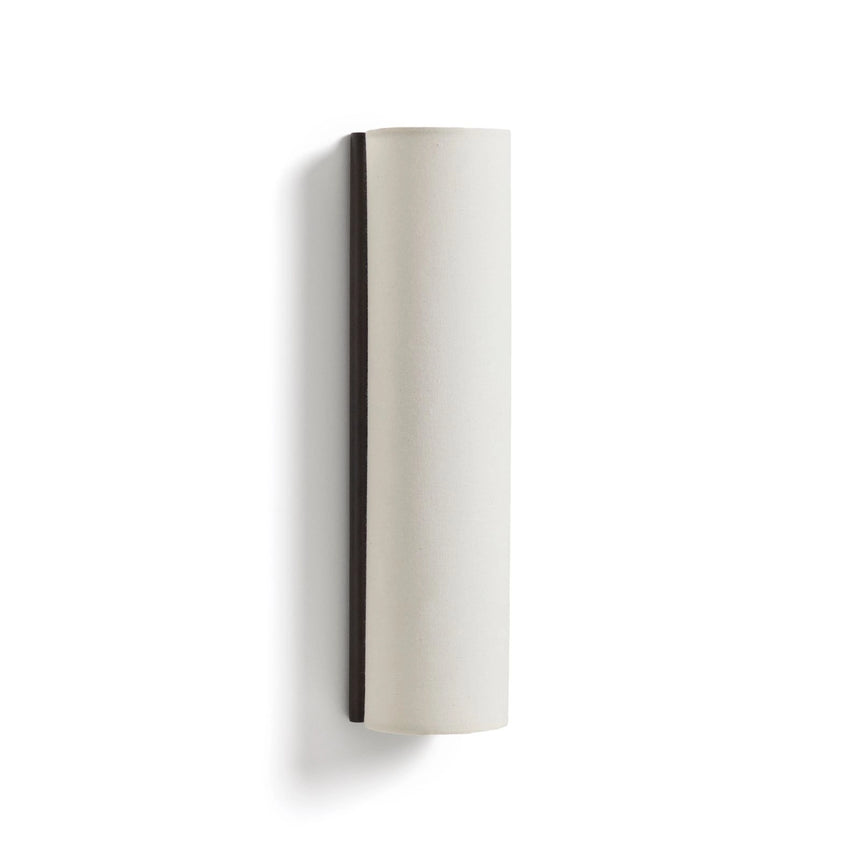 Wandleuchte Umbran aus dunkelbraunem Kautschukholz und Leinen in Beige von Kave Home – Bild 1