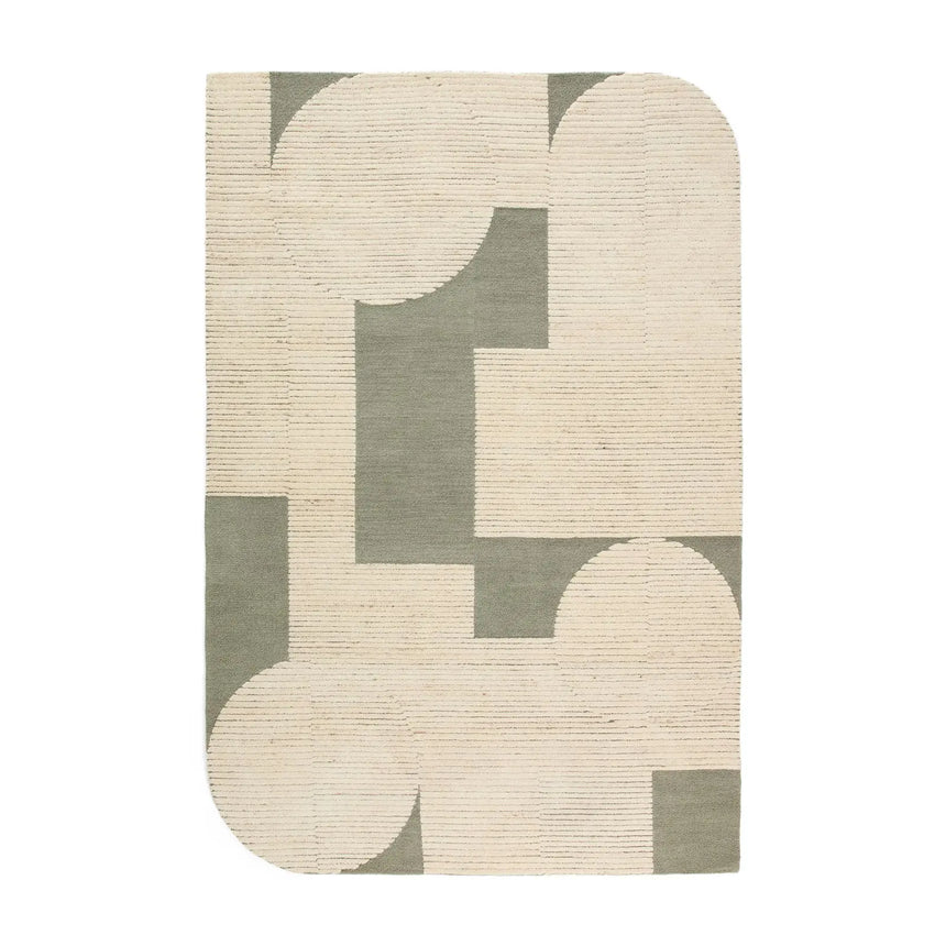 Wollteppich Bralen mit Jacquardmuster, grün und beige, 200 x 300 cm von Kave Home – Bild 1